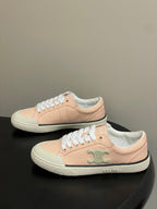 Celine Alan Sneakers Light Pink Ivory Canvas Rubber 701714