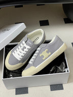 Celine Alan Sneakers Grey Ivory Canvas Rubber 701715