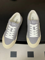 Celine Alan Sneakers Grey Ivory Canvas Rubber 701715