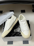 Celine Alan Sneakers White Ivory Canvas Rubber 701717