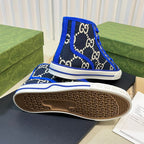 GG Tennis 1977 High Top Sneaker  Black Blue Caro