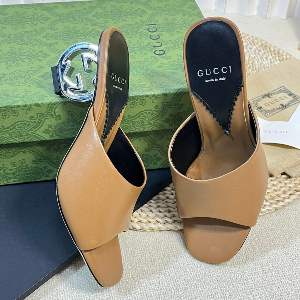 GG  Women's Heeled Sandals Gingerbread Brown