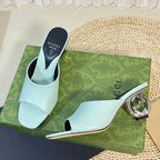 GG  Women's Heeled Sandals Vivid Sky Blue