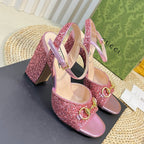 GG Women Sandal High Heels Pink