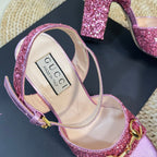 GG Women Sandal High Heels Pink