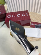 GC Slingbacks With Marina Chain 50mm White Patent Leather 294583