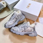 CD Chrono Sneaker In Silver Mesh Fabric With Fleece Lining 992619