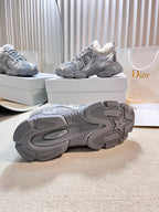CD Chrono Sneaker In Silver Mesh Fabric With Fleece Lining 992619