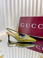 GC 25 Embellished Slingback Dark Green Patent Leather 294626