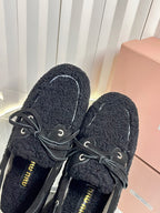 Miumiu 25 Loafer Black Wool 548411