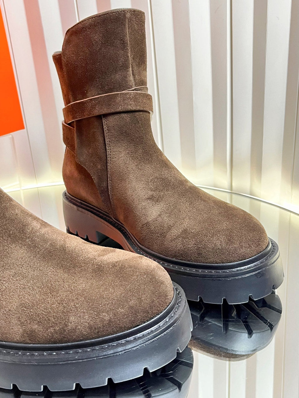 HM Jeff Ankle Boot Taupe Suede 616101