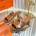 HM Candy Sandal 5cm Brown Calfskin 616223