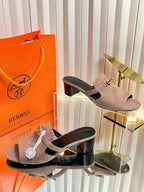 HM Candy Sandal 5cm Light Taupe Suede 616227