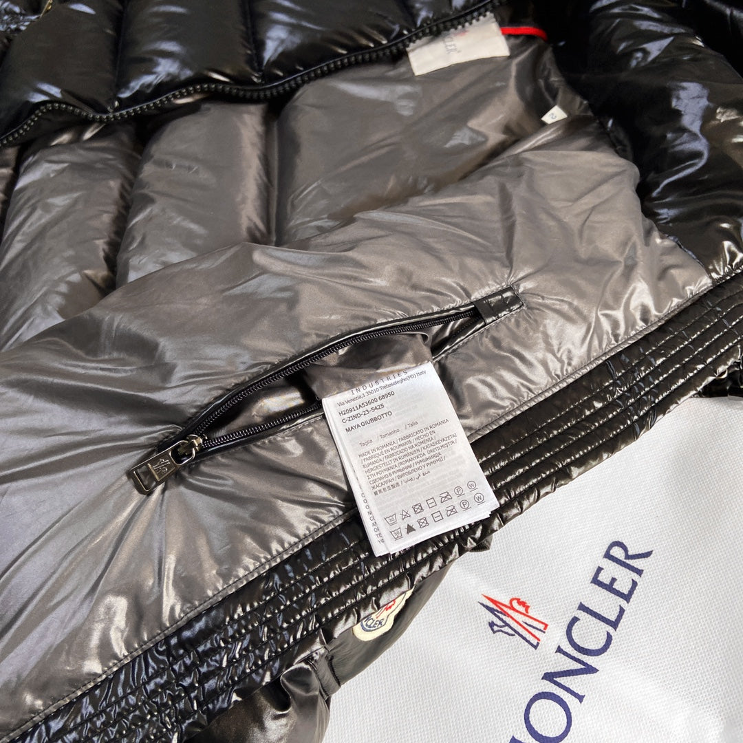 Moncler 2025 Maya Jacket Black Nylon Down