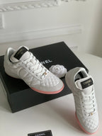 CC Sneaker In White Lambskin Quilted 143550