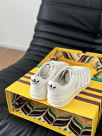 GG & ADIDAS GAZELLE SNEAKER WHITE CALFSKIN