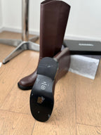 CC Knight Martin boots Burgundy Calfskin and Lining Lambskin