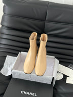 CC Ankle Boot Beige Calfskin
