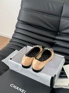 CC Ballet Flats In Beige Lambskin 143530