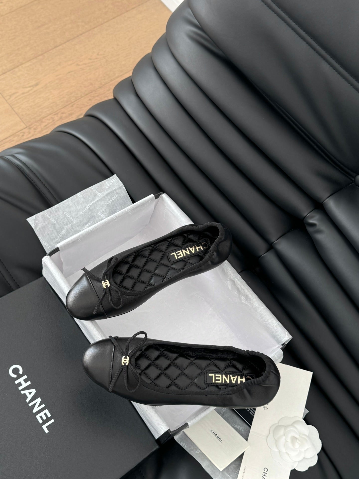CC Ballet Flats In Black Lambskin 143534