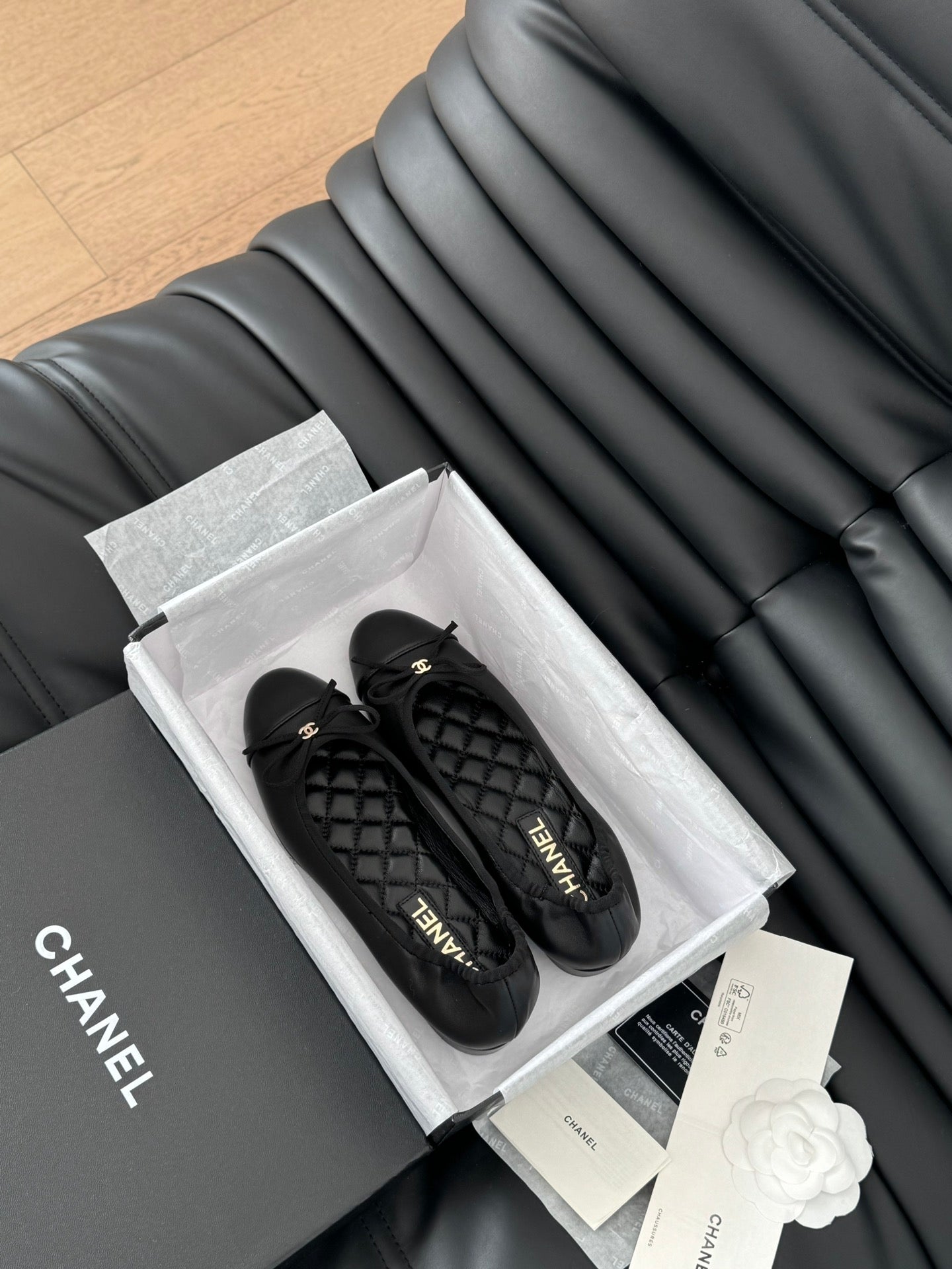 CC Ballet Flats In Black Lambskin 143534