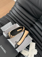 CC Ballet Flats In Beige Lambskin 143538