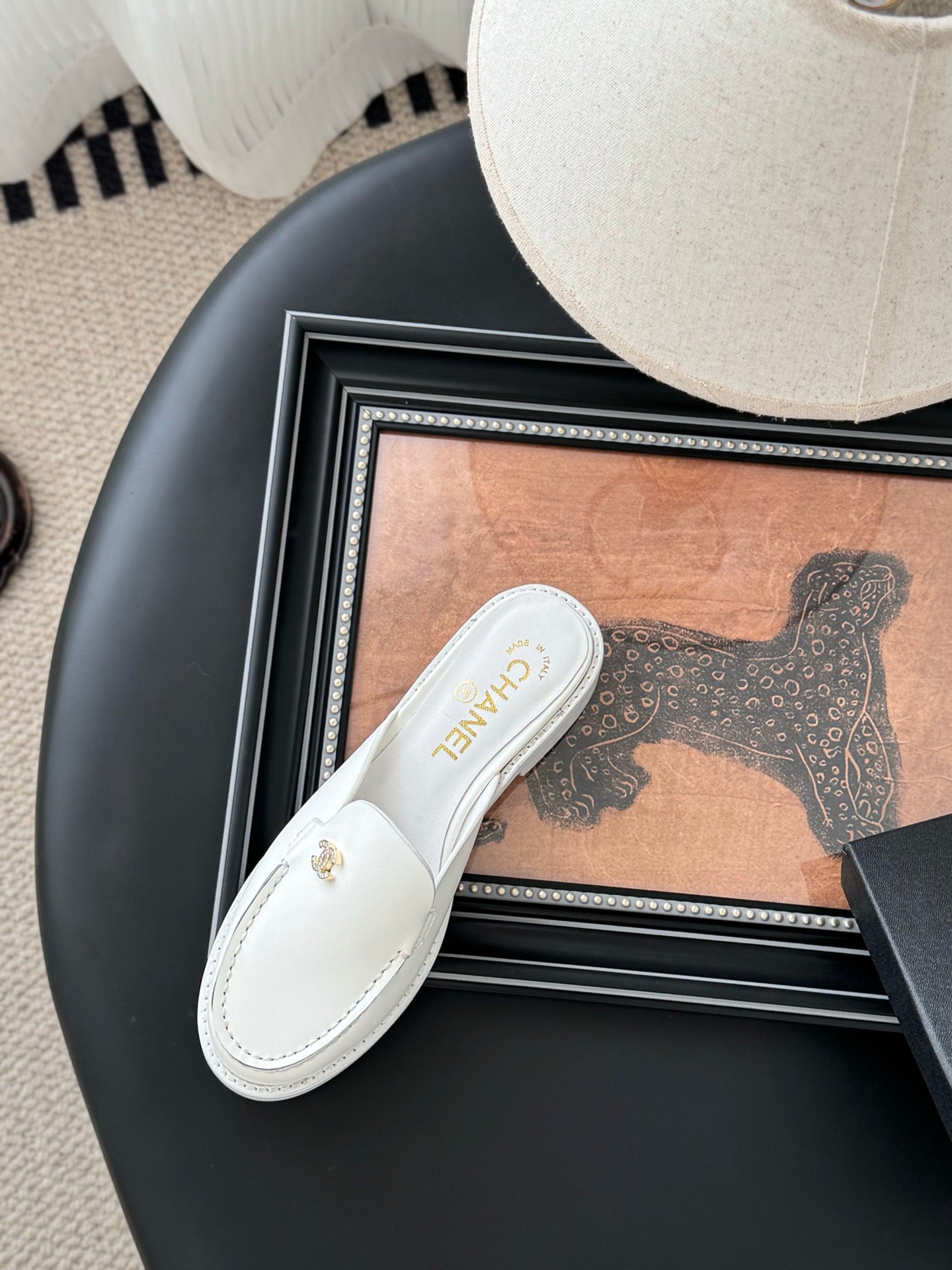 CC 25C Mule White Calfskin 280563