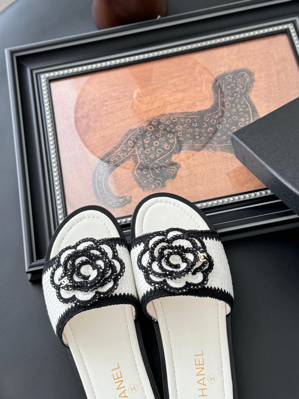 CC 25 Flower Slippers White Knitted 305303