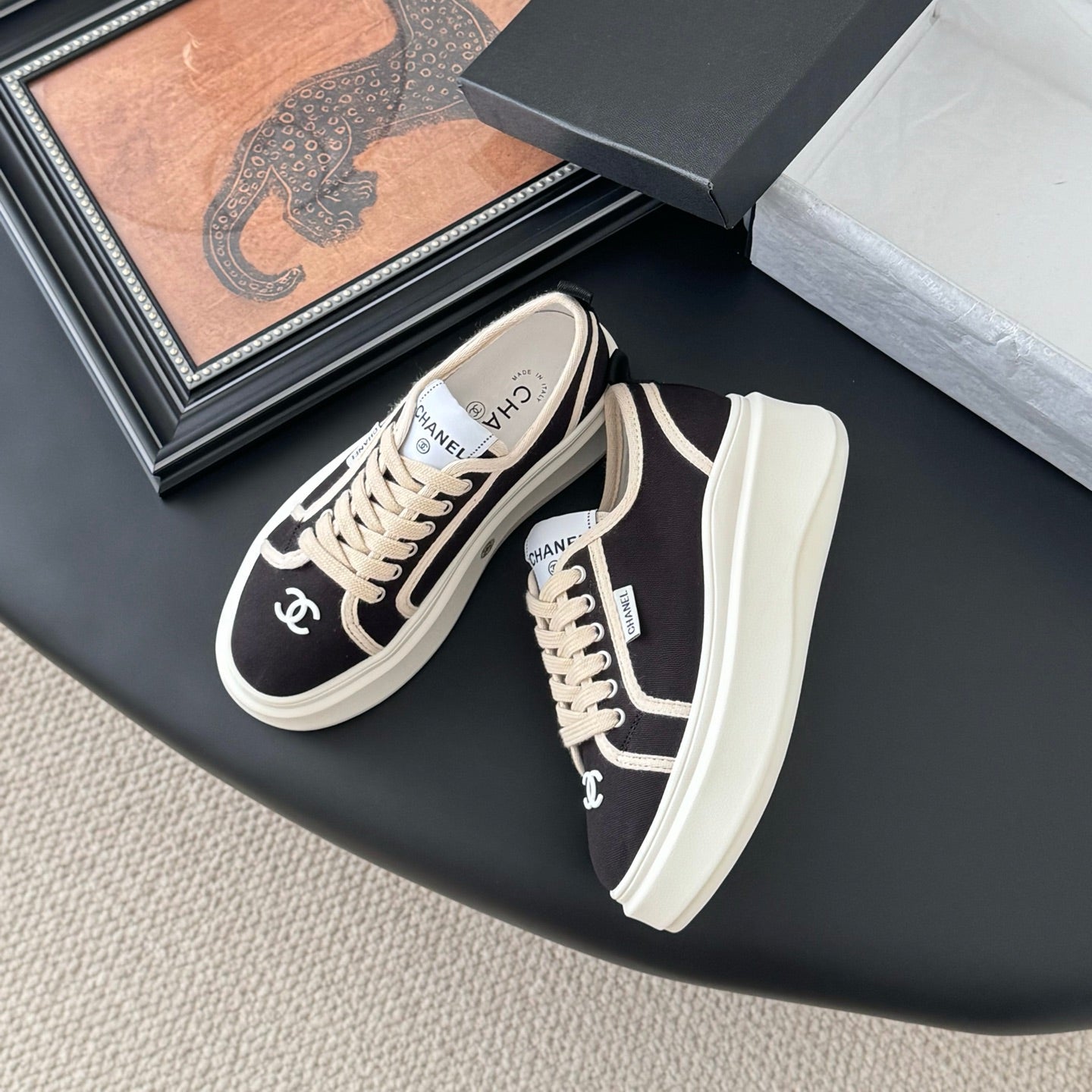 CC 25 Logo Printed Sneaker Black Fabric   305311