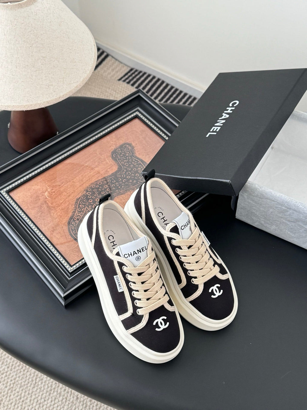 CC 25 Logo Printed Sneaker Black Fabric   305311