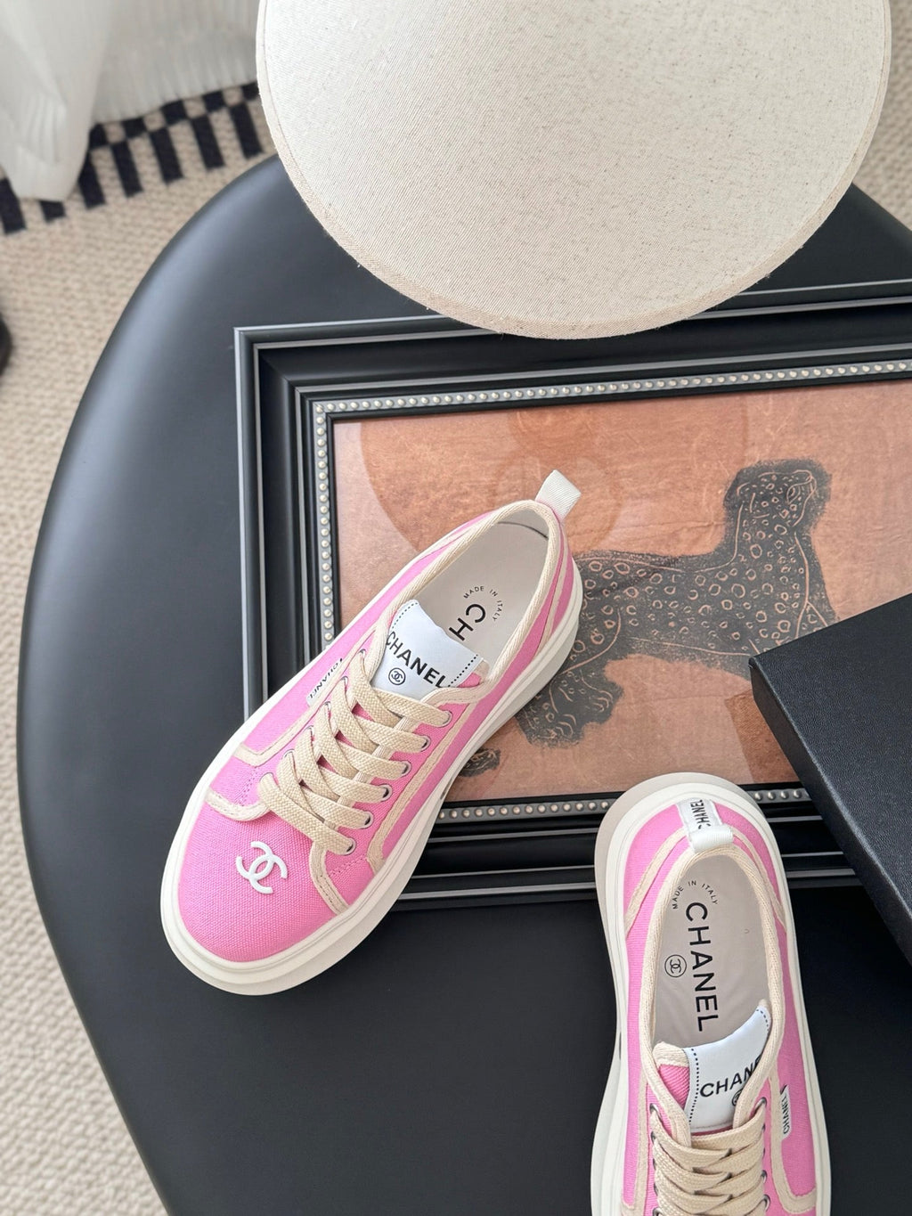 CC 25 Logo Printed Sneaker Pink Fabric   305312