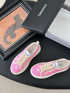 CC 25 Logo Printed Sneaker Pink Fabric   305312