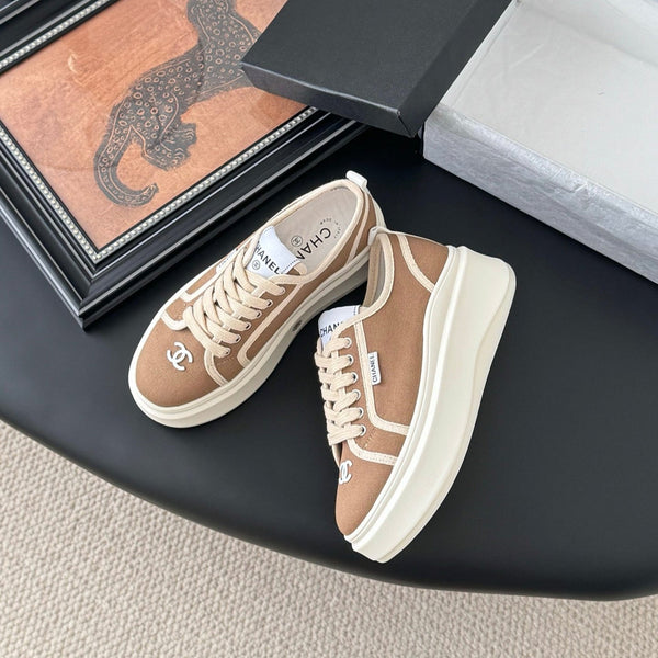 CC 25 Logo Printed Sneaker Brown Fabric   305313