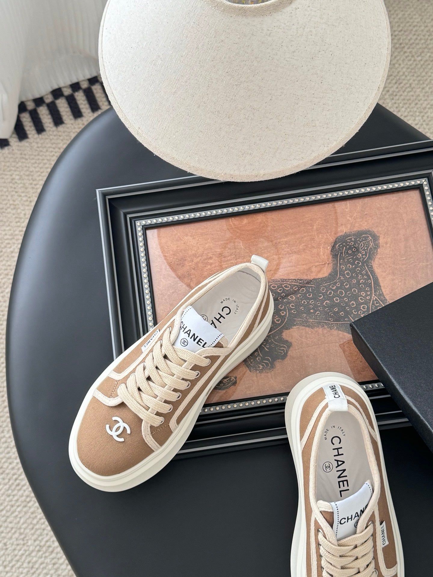 CC 25 Logo Printed Sneaker Brown Fabric   305313