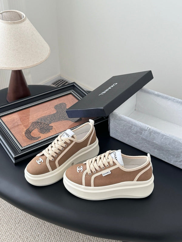 CC 25 Logo Printed Sneaker Brown Fabric   305313