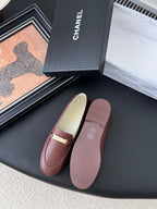 CC 25K   Finition Main Loafers Reddish Brown Calfskin 458642