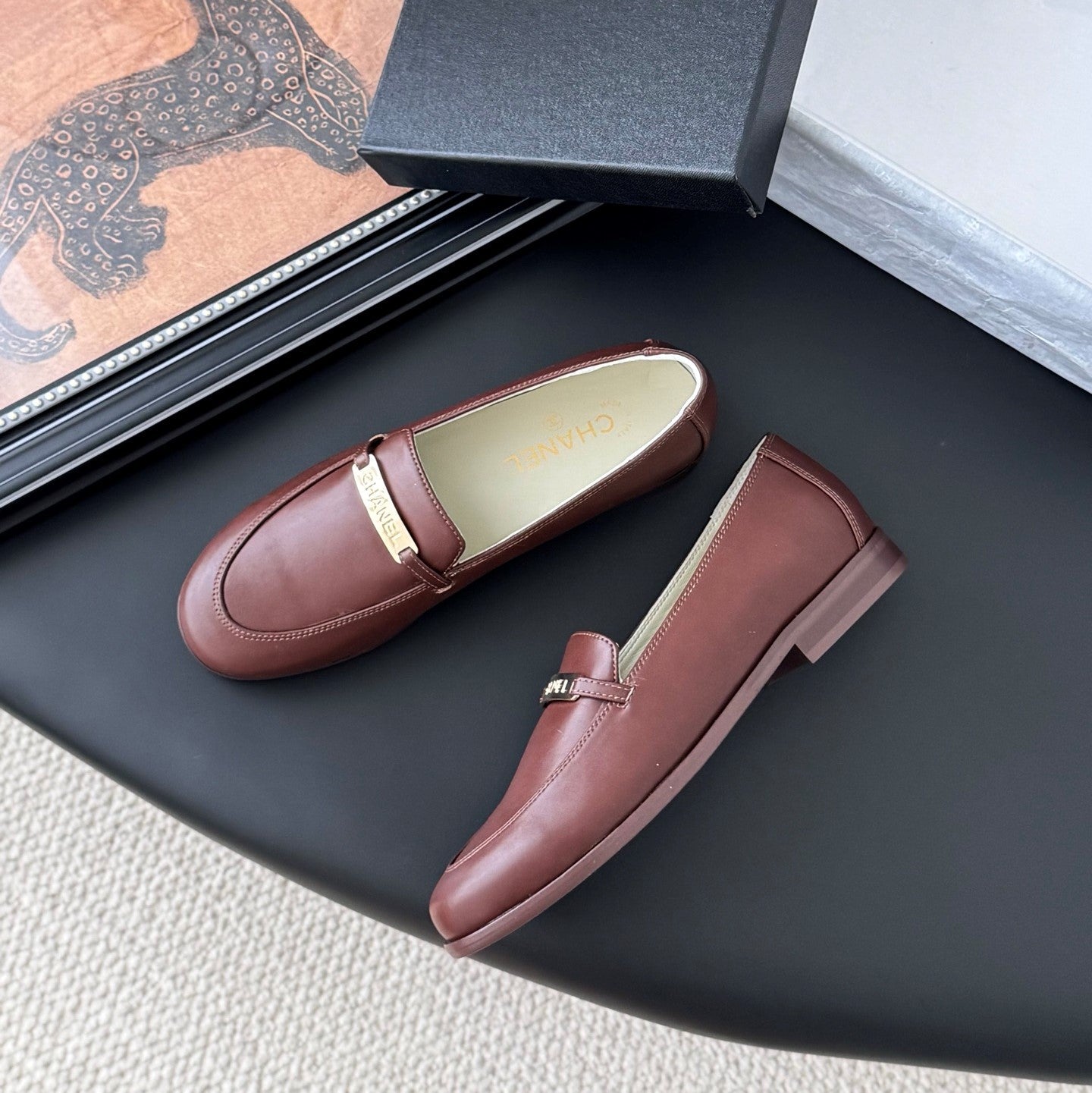 CC 25K   Finition Main Loafers Reddish Brown Calfskin 458642