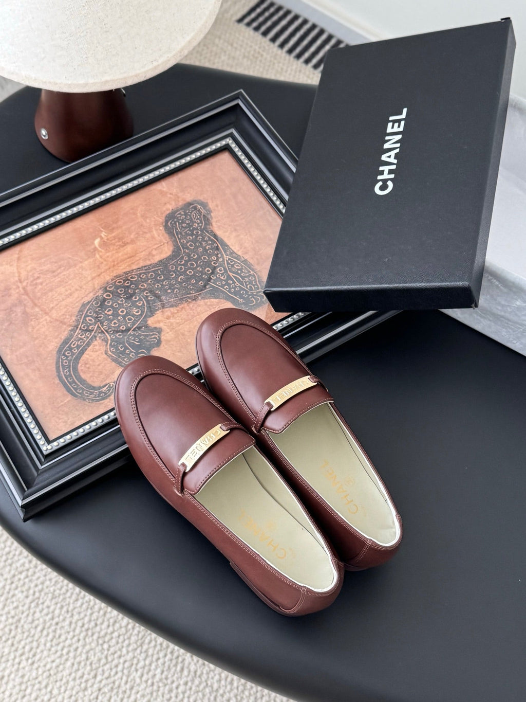 CC 25K   Finition Main Loafers Reddish Brown Calfskin 458642