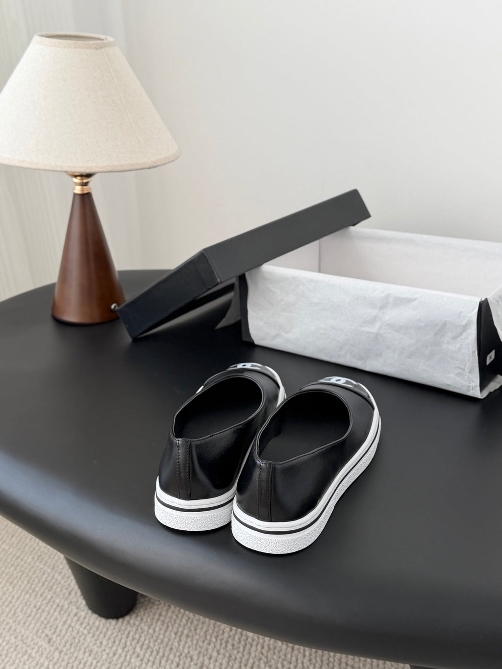 CC 26P Ballet Flat Black Patent Leather Lambskin 670804