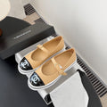 CC 26P Mary Jane Black Beige Patent Leather Lambskin 670805