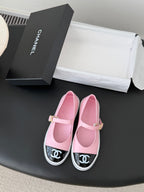 CC 26P Mary Jane Black Pink Patent Leather Lambskin 670808