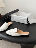 CC 26SS Loafers Mule White Lambskin 670817