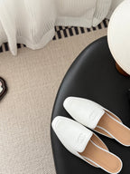 CC 26SS Loafers Mule White Lambskin 670817