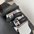 CC 26K Cambon Slippers Black Lambskin 670827