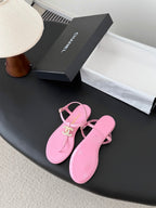 CC Strappy Sandals Pink Sheepskin 670384