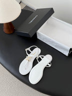 CC Strappy Sandals White Sheepskin 670389
