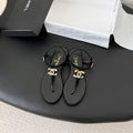 CC Strappy Sandals Black Velvet Sheepskin 670395