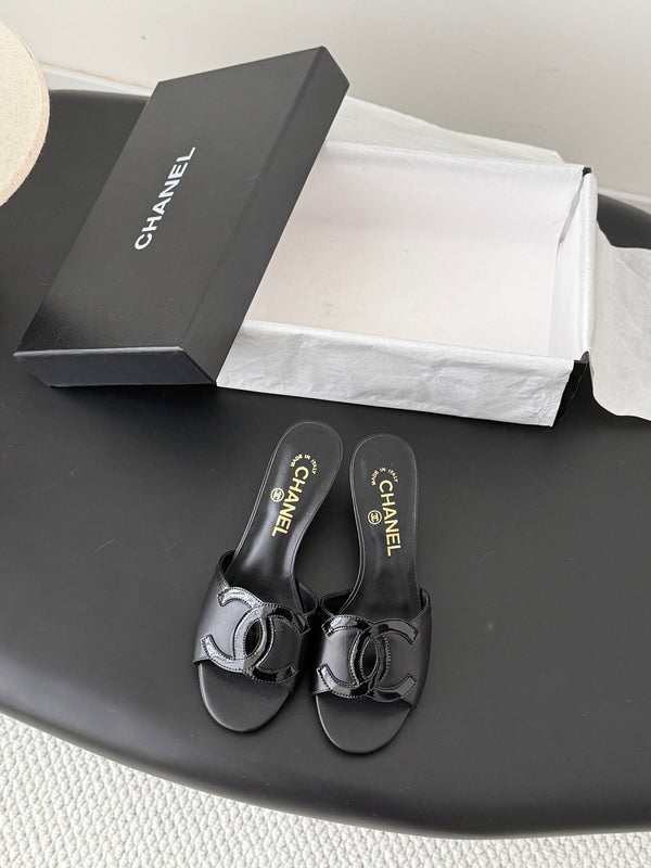CC 2026 Heeled Sandal Black Lambskin 675859