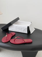 CC 2026 Thong Sandal Burgundy Calfskin 675901