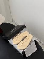 CC 2026 Thong Sandal Beige Calfskin 675905